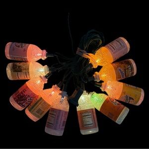 Vintage 10 Count Snapple Bottle String Lights Christmas BBQ Party Tested Working